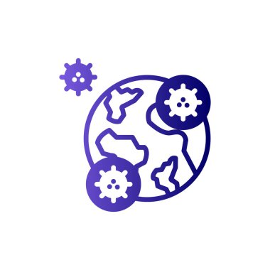 Salgın. Web simgesi basit illüstrasyon