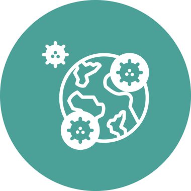 Salgın. Web simgesi basit illüstrasyon