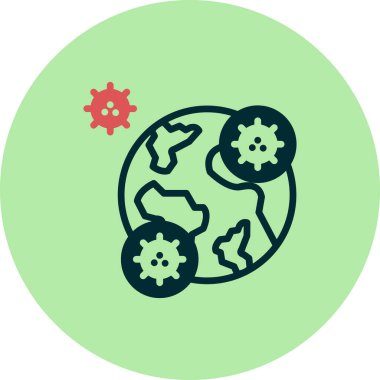 Salgın. Web simgesi basit illüstrasyon