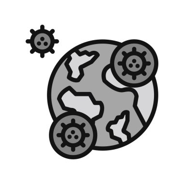 Salgın. Web simgesi basit illüstrasyon