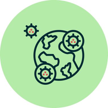 Salgın. Web simgesi basit illüstrasyon