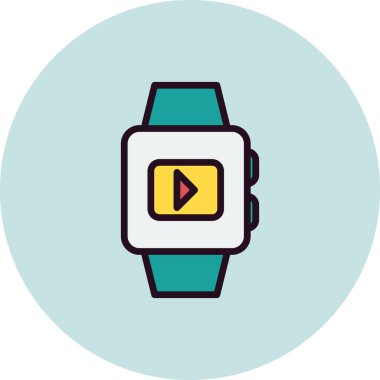 smartwatch simgesi, vektör illüstrasyonu