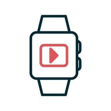 smartwatch simgesi, vektör illüstrasyonu