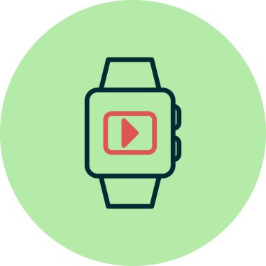 smartwatch simgesi, vektör illüstrasyonu