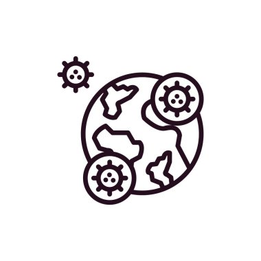 Salgın. Web simgesi basit illüstrasyon