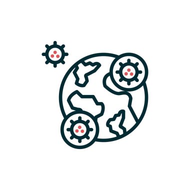 Salgın. Web simgesi basit illüstrasyon