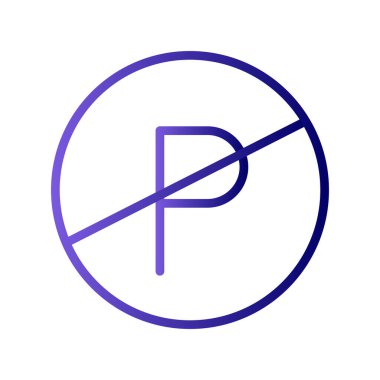 Otopark simgesi vektör illüstrasyonu yok