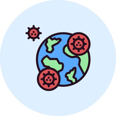 Salgın. Web simgesi basit illüstrasyon