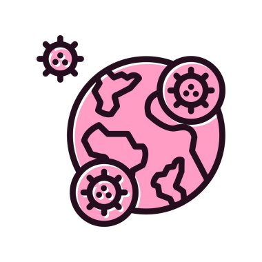 Salgın. Web simgesi basit illüstrasyon