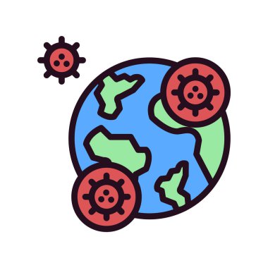 Salgın. Web simgesi basit illüstrasyon