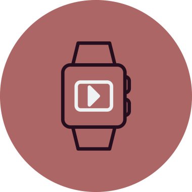 smartwatch simgesi, vektör illüstrasyonu