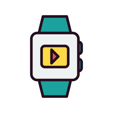 smartwatch simgesi, vektör illüstrasyonu