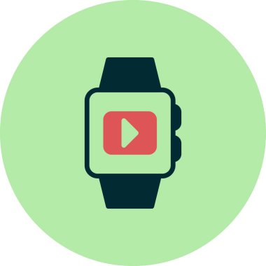 smartwatch simgesi, vektör illüstrasyonu