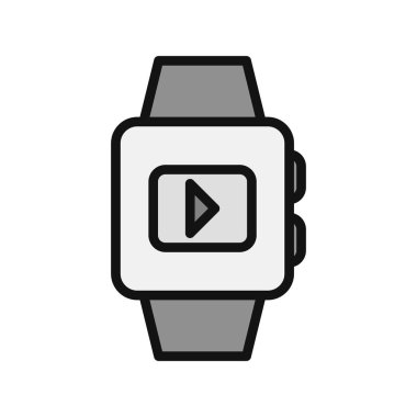 smartwatch simgesi, vektör illüstrasyonu