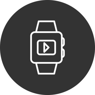 smartwatch simgesi, vektör illüstrasyonu