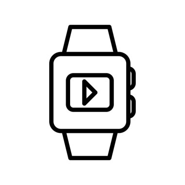 smartwatch simgesi, vektör illüstrasyonu