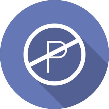 Otopark simgesi vektör illüstrasyonu yok