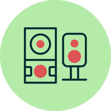 Hoparlör simgesi, vektör illüstrasyonu