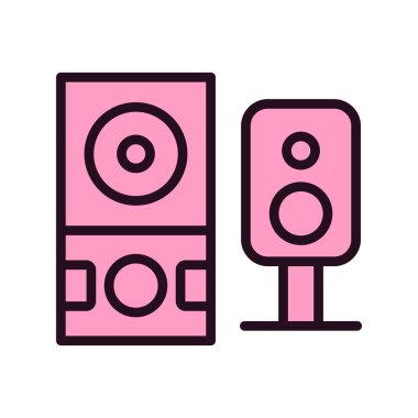 Hoparlör simgesi, vektör illüstrasyonu