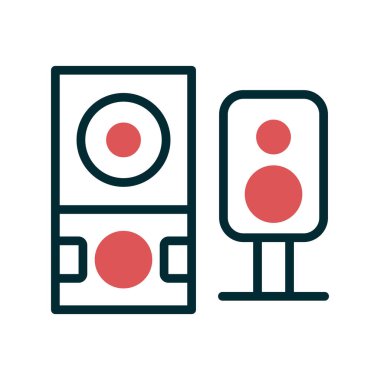 Hoparlör simgesi, vektör illüstrasyonu