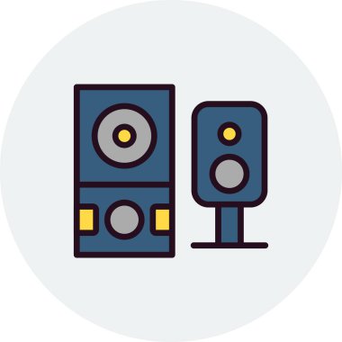 Hoparlör simgesi, vektör illüstrasyonu