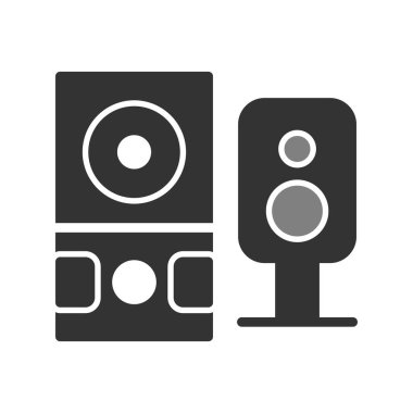 Hoparlör simgesi, vektör illüstrasyonu