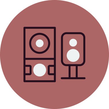 Hoparlör simgesi, vektör illüstrasyonu