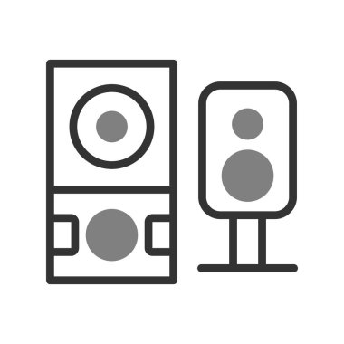 Hoparlör simgesi, vektör illüstrasyonu