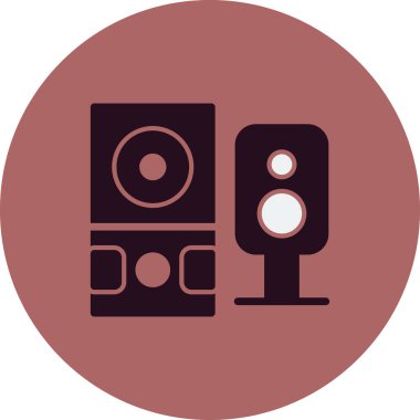 Hoparlör simgesi, vektör illüstrasyonu