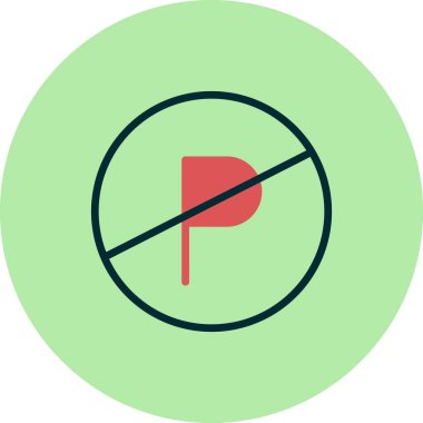 Otopark simgesi vektör illüstrasyonu yok