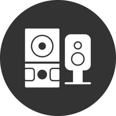 Hoparlör simgesi, vektör illüstrasyonu