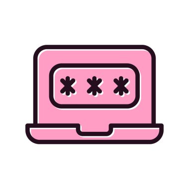 parola simgesi, vektör çizimi