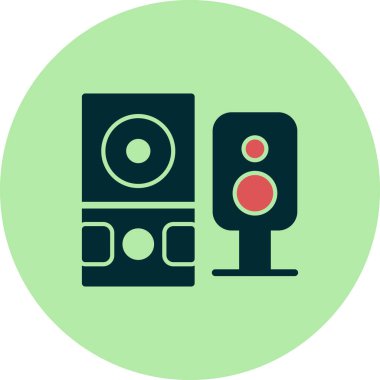 Hoparlör simgesi, vektör illüstrasyonu