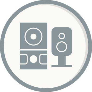 Hoparlör simgesi, vektör illüstrasyonu