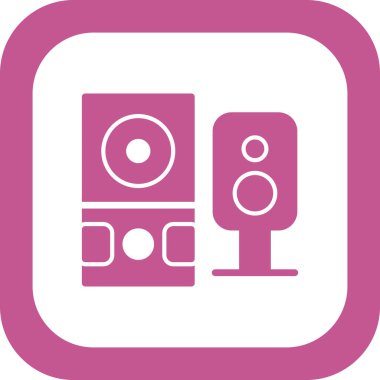 Hoparlör simgesi, vektör illüstrasyonu