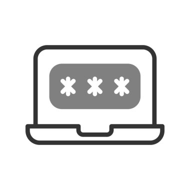 parola simgesi, vektör çizimi