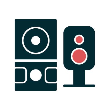 Hoparlör simgesi, vektör illüstrasyonu