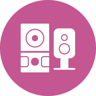 Hoparlör simgesi, vektör illüstrasyonu