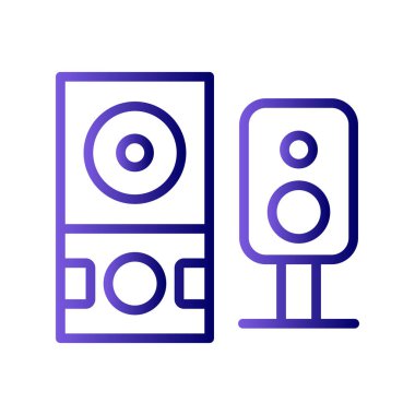 Hoparlör simgesi, vektör illüstrasyonu