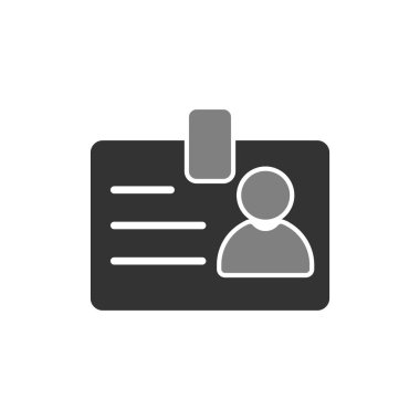 Öğrenci kartı simgesi, vektör illüstrasyonu