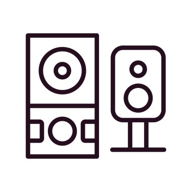 Hoparlör simgesi, vektör illüstrasyonu