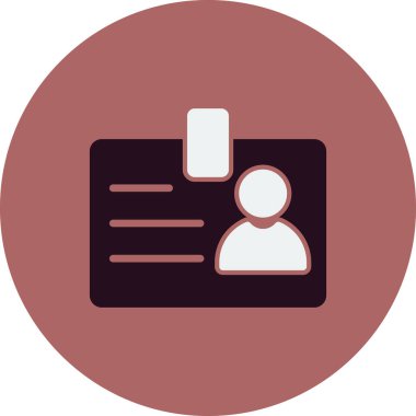 Öğrenci kartı simgesi, vektör illüstrasyonu