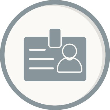 Öğrenci kartı simgesi, vektör illüstrasyonu