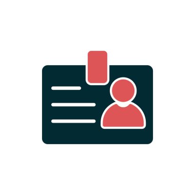 Öğrenci kartı simgesi, vektör illüstrasyonu