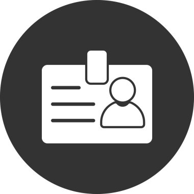 Öğrenci kartı simgesi, vektör illüstrasyonu