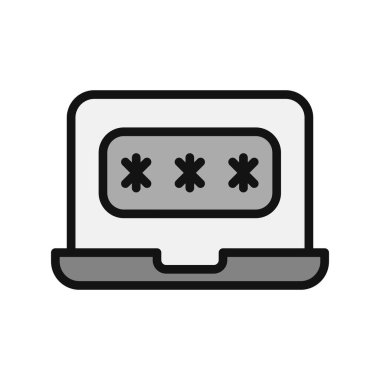 parola simgesi, vektör çizimi