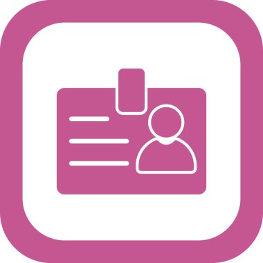 Öğrenci kartı simgesi, vektör illüstrasyonu