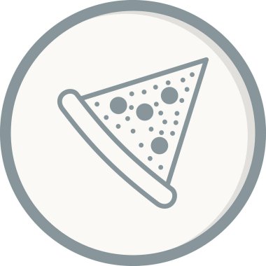 Pizza dilimi simgesi, vektör çizimi