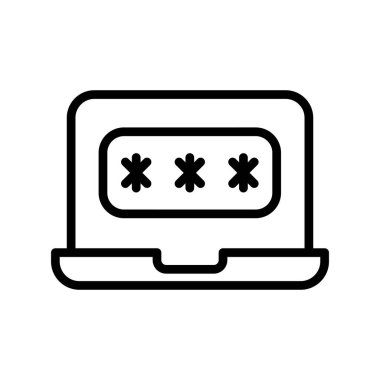 parola simgesi, vektör çizimi