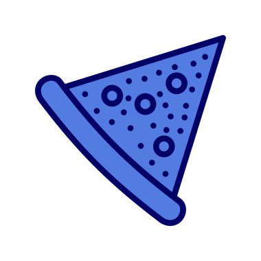 Pizza dilimi simgesi, vektör çizimi